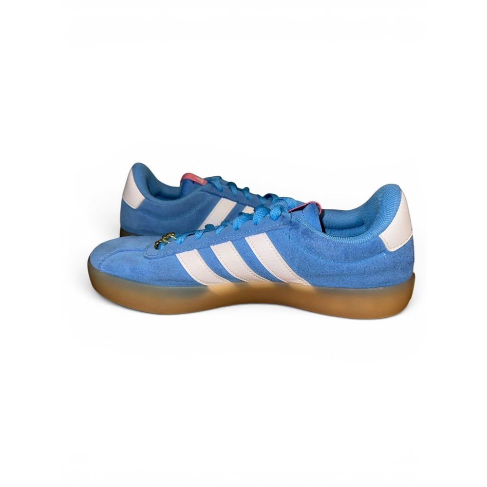 Adidas Women's VL Court 3.0 Shoes, Style# ID9074, Size 7.5 Blue Burst Gum - Picture 3 of 9